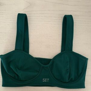 SET Active Teal Ribbed Bralette